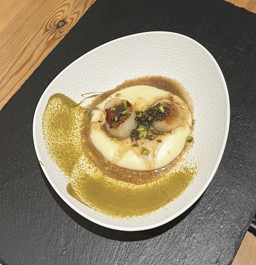 Scallops and morels from Sergi’s own cooking portfolio